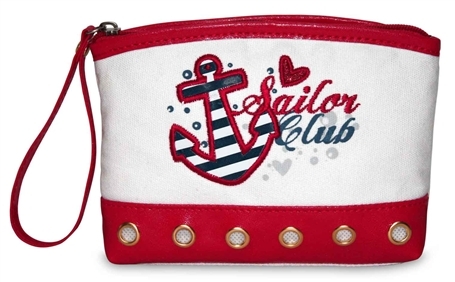 tasje plat Sailor Club - 19 x 14 cm