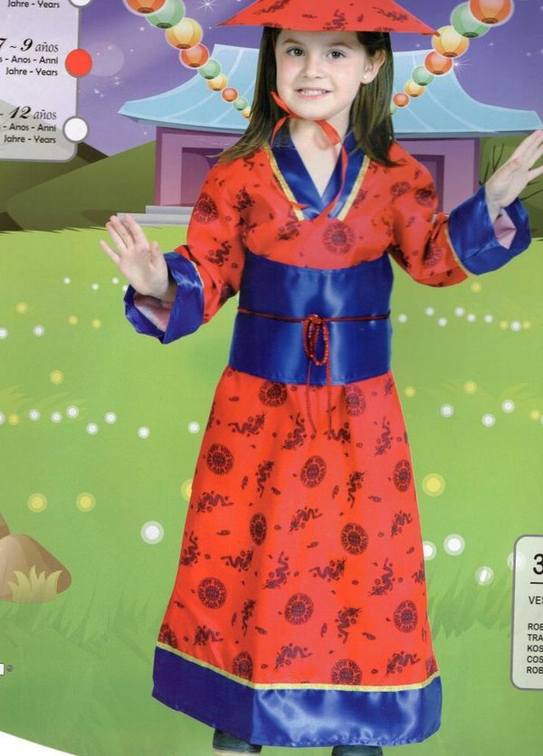 Traditioneel Chinees Kostuum - Rood - Mt 3-4 jaar
