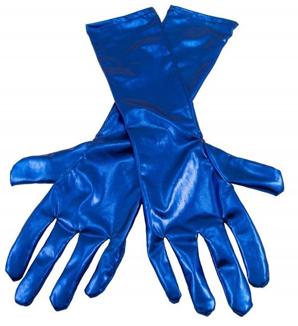 handschoenen metallic - blauw - 40 cm