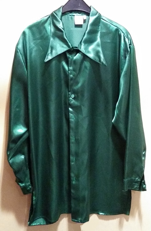 satijnen blouse groen - maat M