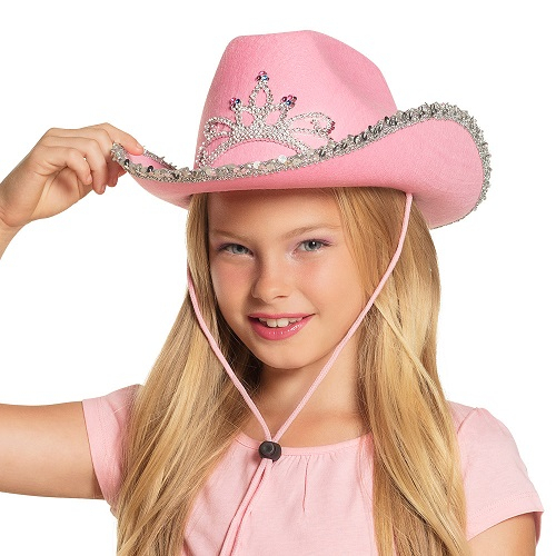 cowgirl / prinses - kinderhoed - roze