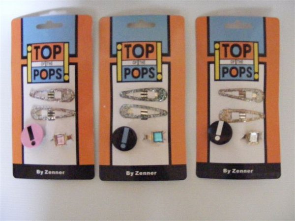Top Of The Pops Set Haarspeld/button/ring - 6 setjes