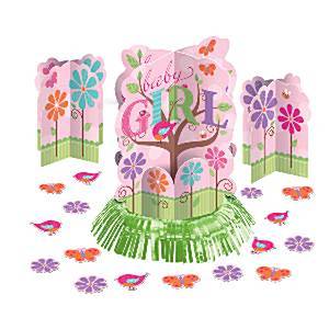 tafel decoratie kit Baby girl 3 delig + confetti