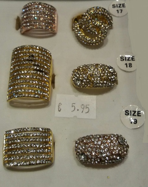 ring stras - diverse modellen - per stuk