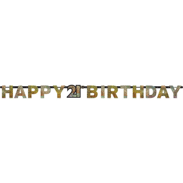 Letter slinger - Happy 21 Birthday - 213cm