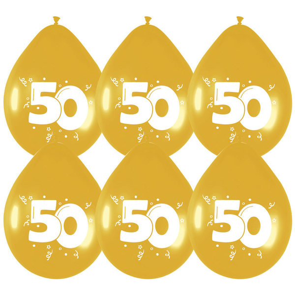 ballonnen -  goud 50 - per 6