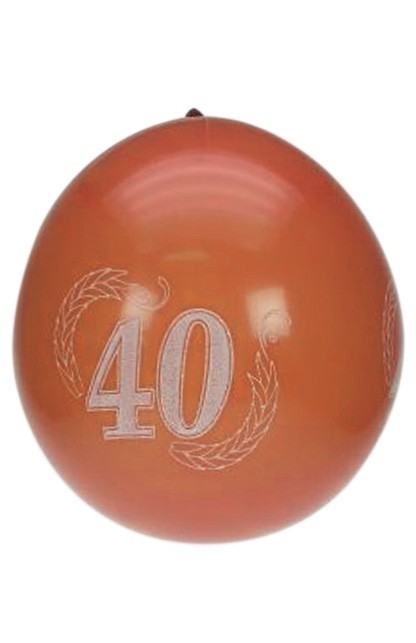 ballonnen -  jubileum 40 jaar - robijn - per 8