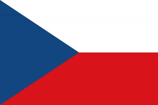 Vlag Tsjechië - supportersvlag - 90 x 150 cm