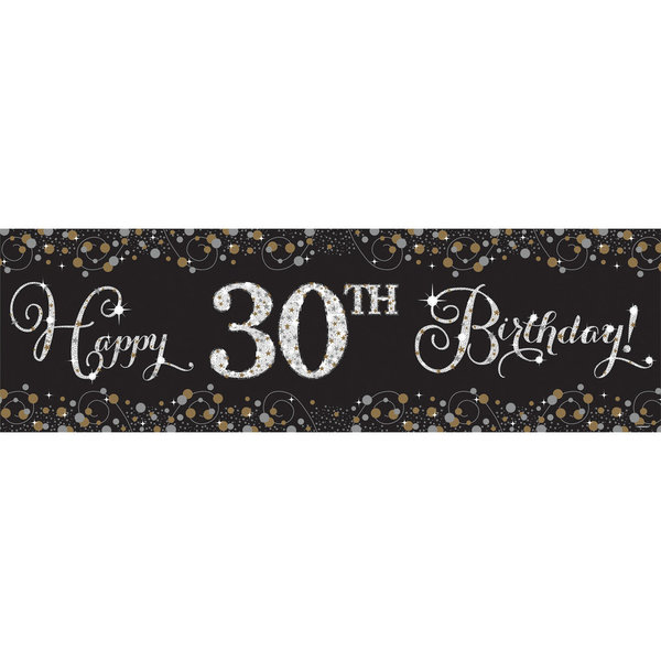 Happy Birthday - Banner - Met cijfer stickers voor verschillende leeftijden