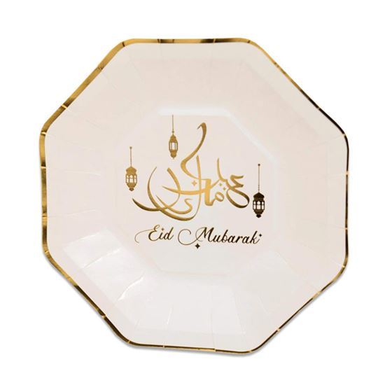 Borden - Eid Mubarak - karton - 8st - 23 Cm