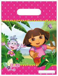 6 uitdeel feest tasjes - Dora