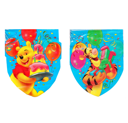 plastic vlaggenlijn winnie the pooh birthday - 3,3 meter