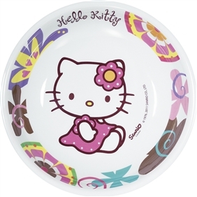 Hello Kitty - diep bord - melamine - 19 cm