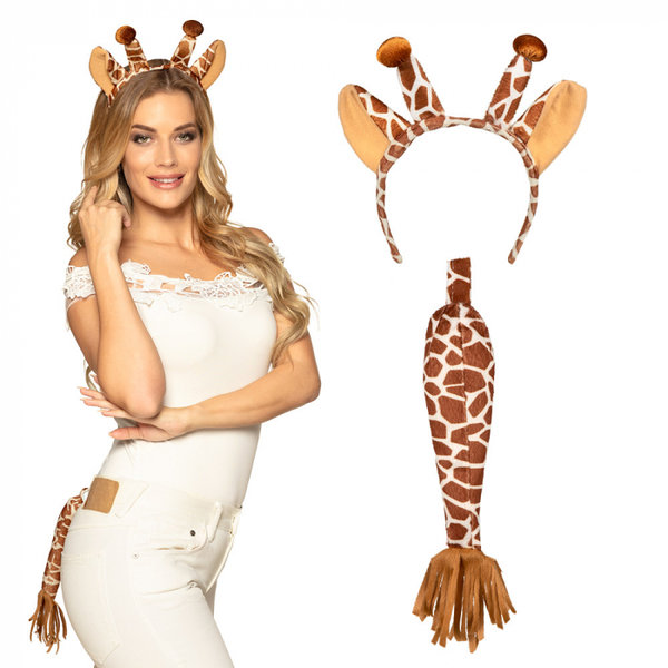 Set Giraffe (tiara en staart)