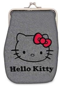Hello Kitty portemonnee wol hoofd grijs