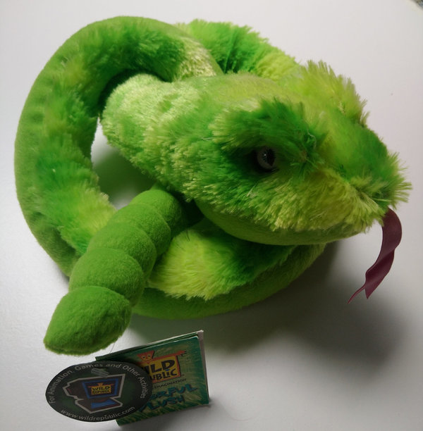Wild Republic Green Snake - groene slang met ratel -