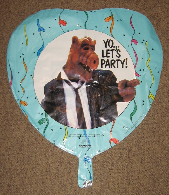 folieballon hartvorm  - Alf ... yo let´s party! - ca 45 cm - leeg