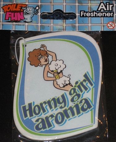 toilet humor - air freshener - horny girl aroma