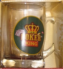 poker king - bierglas met opdrachten en dobbelsteen