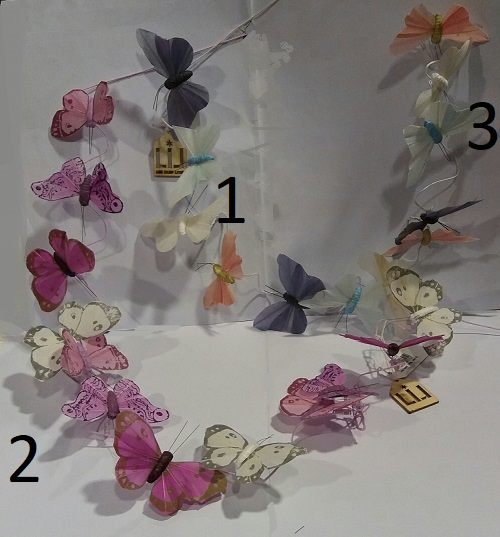 Long Island Living - vlinders guirlande - 100 cm - per stuk