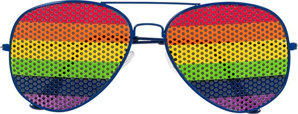 Partybril Rainbow Rock Multi - Volwassenen - Pride